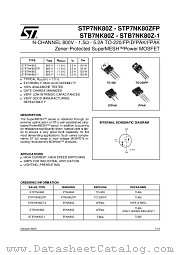 STB7NK80ZT4 datasheet pdf ST Microelectronics