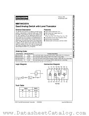 MM74HC4316SJ datasheet pdf Fairchild Semiconductor
