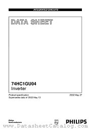 74HC1GU04GV datasheet pdf Philips