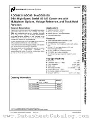 ADC08138CIWM datasheet pdf National Semiconductor