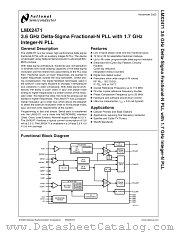 LMX2471 datasheet pdf National Semiconductor