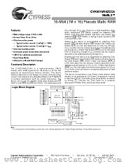 CYK001M16ZCCAU-70BAI datasheet pdf Cypress