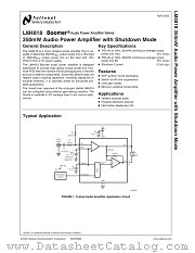 LM4818MX datasheet pdf National Semiconductor