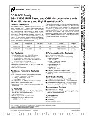COP8ACC520M8XXX datasheet pdf National Semiconductor