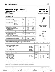 MPSW01 datasheet pdf ON Semiconductor