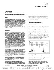CX74017 datasheet pdf Skyworks Solutions