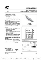 EMIF02-USB03F2 datasheet pdf ST Microelectronics