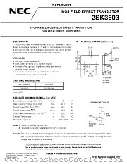 2SK3503 datasheet pdf NEC