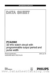 PCA2002U/10AA/1 datasheet pdf Philips