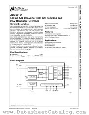 ADC08161CIWM datasheet pdf National Semiconductor