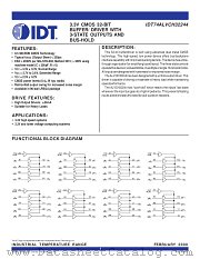 IDT74ALVCH32244BF8 datasheet pdf IDT