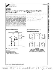 LF444 MWA datasheet pdf National Semiconductor