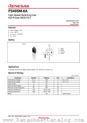 FS40SM-6A datasheet pdf Renesas