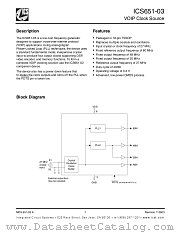 ICS651-03 datasheet pdf Texas Instruments