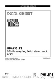 UDA1361TS/N1 datasheet pdf Philips