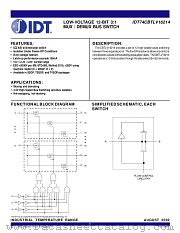 IDT74CBTLV16214PF datasheet pdf IDT