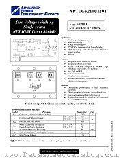 APTLGF210U120T datasheet pdf Advanced Power Technology