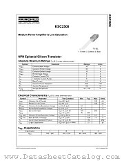 KSC2500DBU datasheet pdf Fairchild Semiconductor