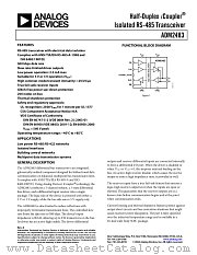 ADM2483BRW datasheet pdf Analog Devices