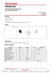 FX6ASJ-03 datasheet pdf Renesas