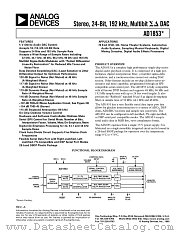 AD1853JRSZRL datasheet pdf Analog Devices