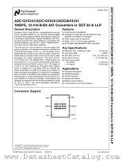 ADC101S101CIMFX datasheet pdf National Semiconductor