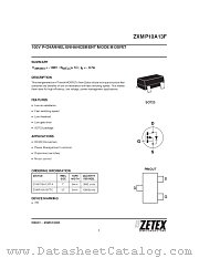 ZXMP10A13F datasheet pdf Zetex Semiconductors