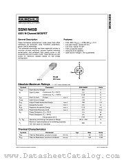 SSN1N45BBU datasheet pdf Fairchild Semiconductor