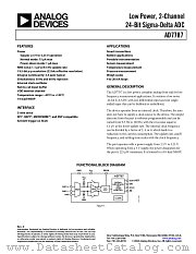 AD7787BRM-REEL datasheet pdf Analog Devices