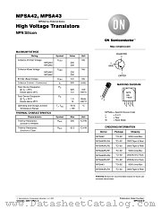MPSA42RLRM datasheet pdf ON Semiconductor