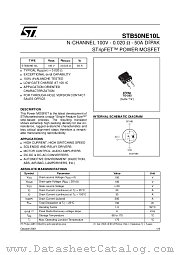 STB50NE10LT4 datasheet pdf ST Microelectronics