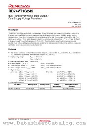 RD74VT1G245 datasheet pdf Renesas