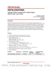 HD74LV2GT240A datasheet pdf Renesas