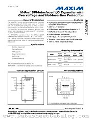 MAX7317 datasheet pdf MAXIM - Dallas Semiconductor