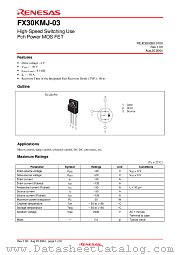 FX30KMJ-03 datasheet pdf Renesas