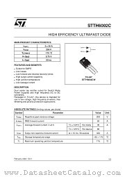 STTH6002C datasheet pdf ST Microelectronics