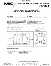 UPC844 datasheet pdf NEC