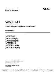 UPD703116 datasheet pdf NEC