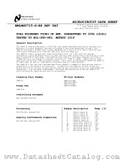 5962F0254701QPA datasheet pdf National Semiconductor