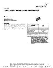 SMV1470-004 datasheet pdf Skyworks Solutions