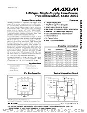 MAX1274 datasheet pdf MAXIM - Dallas Semiconductor