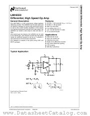 LMH6550MA datasheet pdf National Semiconductor