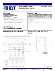 IDT74CBTLV16212PV datasheet pdf IDT