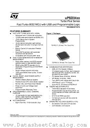 UPSD3434EV-40U6 datasheet pdf ST Microelectronics
