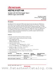 HD74LV1GT14A datasheet pdf Renesas