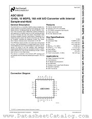 ADC12010EVAL datasheet pdf National Semiconductor