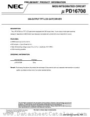 UPD16708P datasheet pdf NEC