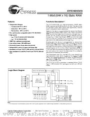 CY7C1021CV33-12ZC datasheet pdf Cypress