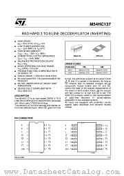 M54HC137K1 datasheet pdf ST Microelectronics