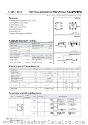 KAQV212S datasheet pdf Cosmo Electronics